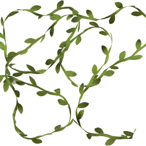 David accessories Olive Green Leaves Leaf Trim Ribbon -20 Yards - for DIY Craft - Picture 2 of 2